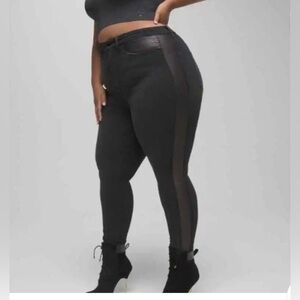 Good American Good Waist Leather Mixing